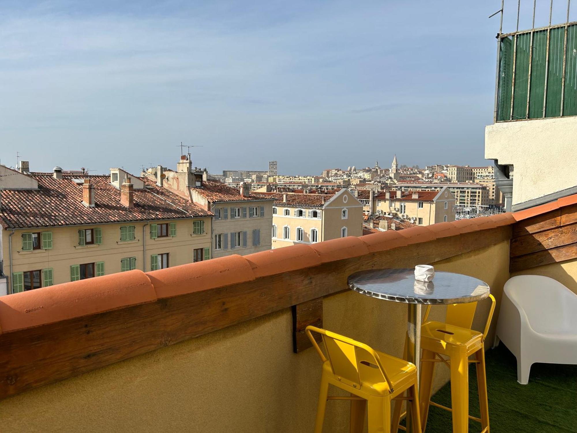 Loft Moderne Vue Vieux Port Terrasse Rooftop Apartment Marseille Bagian luar foto
